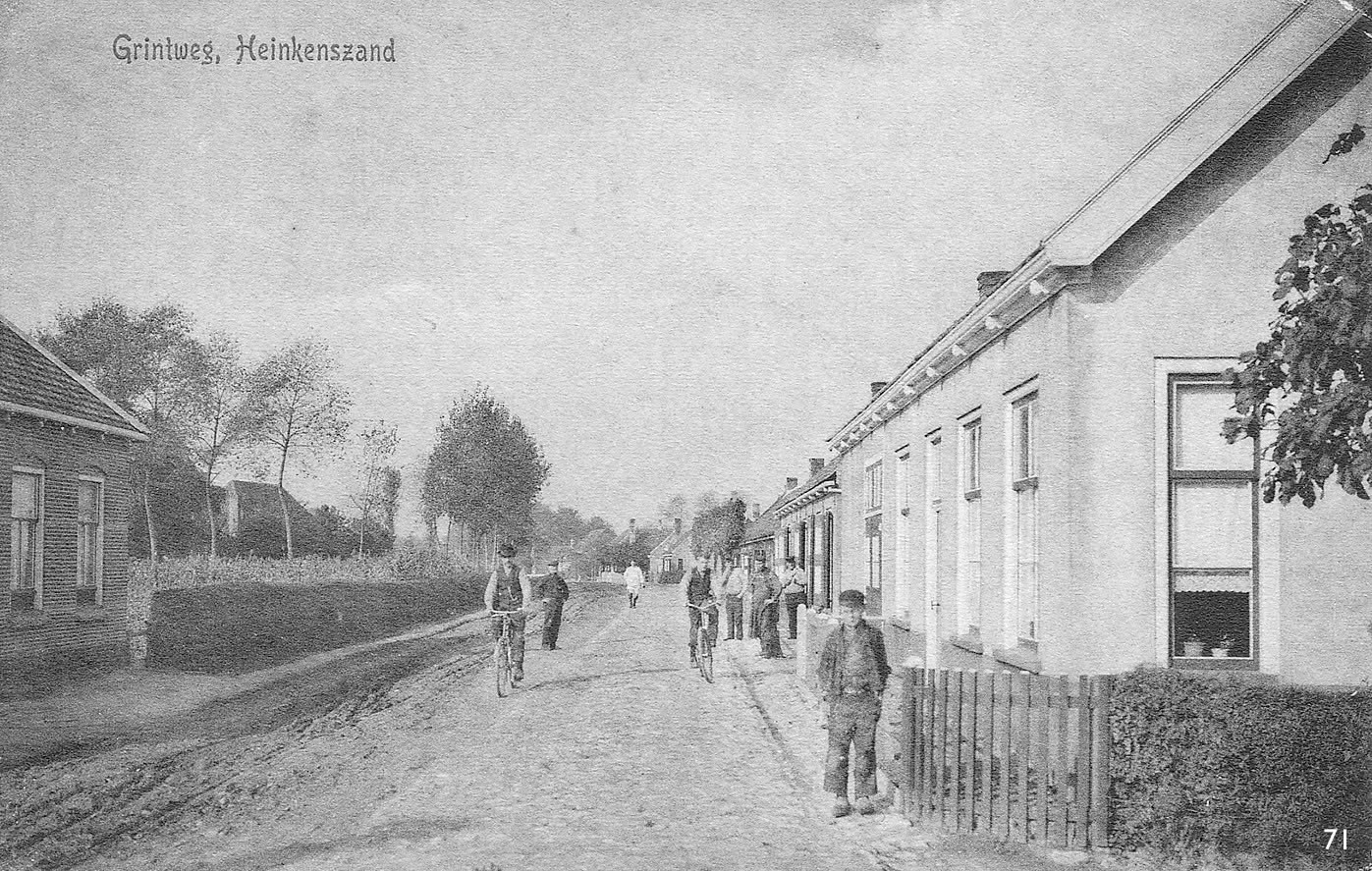De Grintweg in Heinkenszand omstreeks 1910
