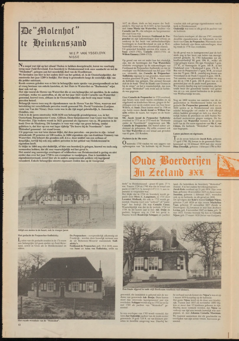 Linkerpagina van het krantenartikel over de boerderij uit 1977